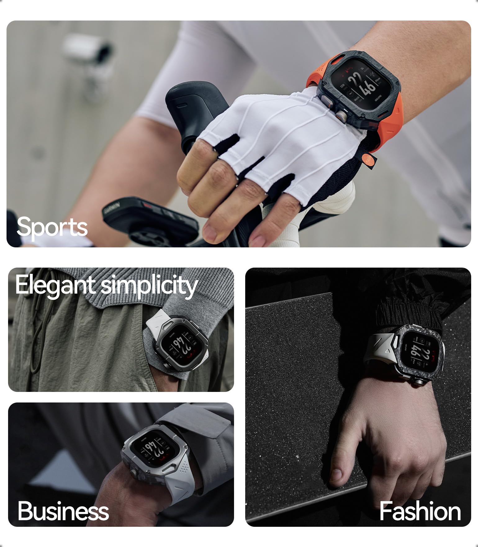 Aulumu A17 iPhone 17 Pro Magnetic Thermal Case + A01 Carbon Fibre Case with Apple Watch Ultra Band 49MM,Includes (A17) Gray + (A01) White - Image 9