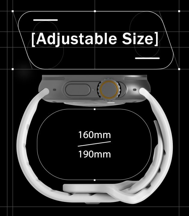 Aulumu A02 Compatible with Apple Watch Ultra/Ultra 2 Band - 49mm for Men, Sport Bands for iWatch 46mm(Series 10),45mm(9/8/7),44mm(SE2/SE/6/5/4),42mm(3/2/1) - Image 4