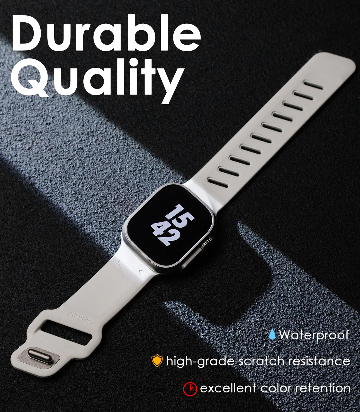 Aulumu A02 Compatible with Apple Watch Ultra/Ultra 2 Band - 49mm for Men, Sport Bands for iWatch 46mm(Series 10),45mm(9/8/7),44mm(SE2/SE/6/5/4),42mm(3/2/1) - Image 5