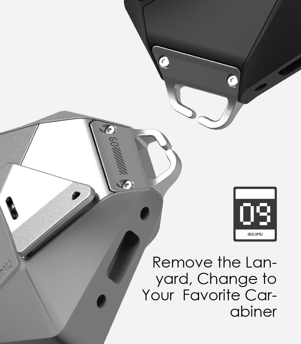 Aulumu A09 Geometric AirPods Pro 2 Case [2nd/1st Generation] with Lock | Protective Cover with Nylon Buckle | Alloy Armour | Compatible with Apple AirPods Pro(2023/2022/2019) - Gray - Image 6