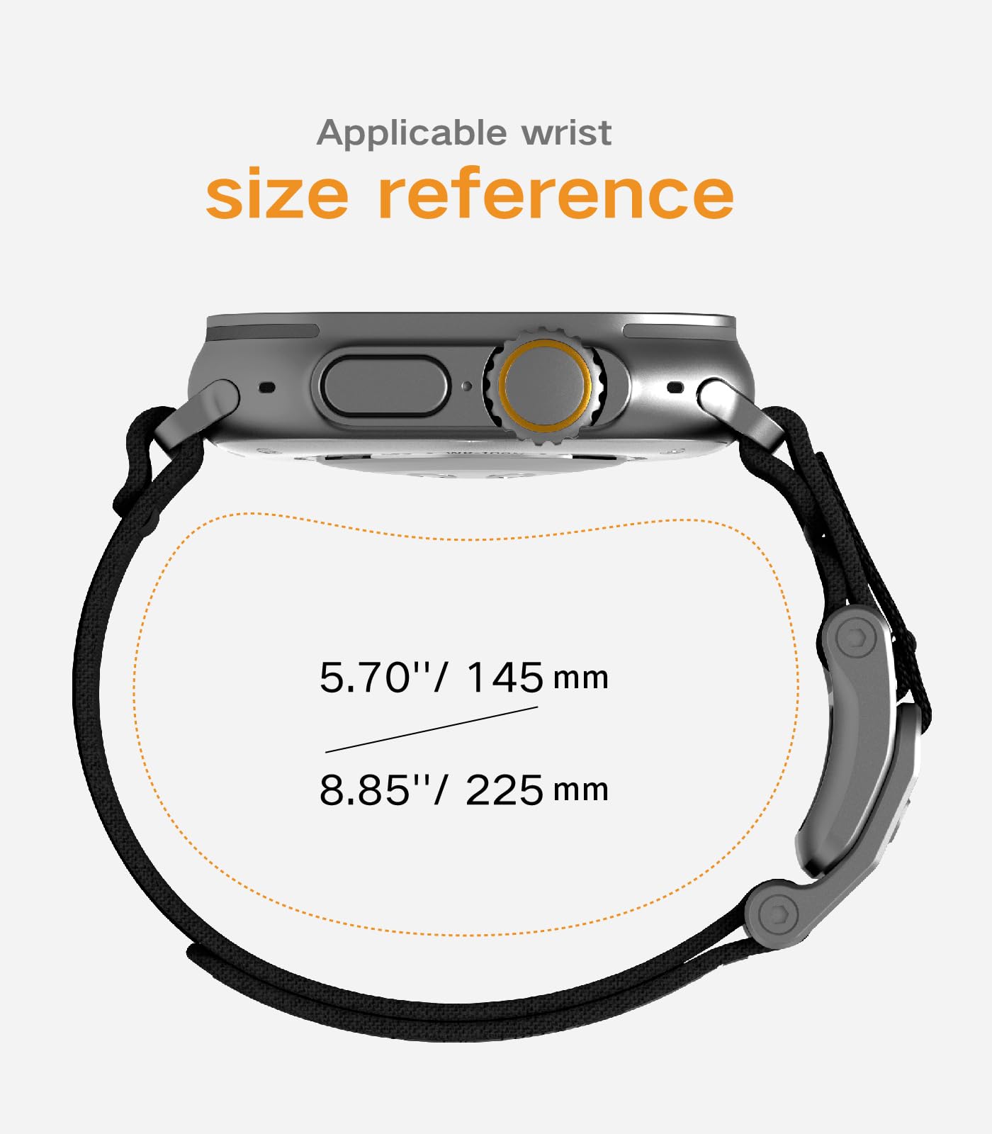 Aulumu A11 for Apple Watch Ultra 49mm Band for Men Mag Buckle Slim Band Designed | for Apple Watch Ultra 3/2/1 49mm, Series 11/10/9/8/SE2/7/6/SE/5/4[46mm/45mm/44mm] - Image 3