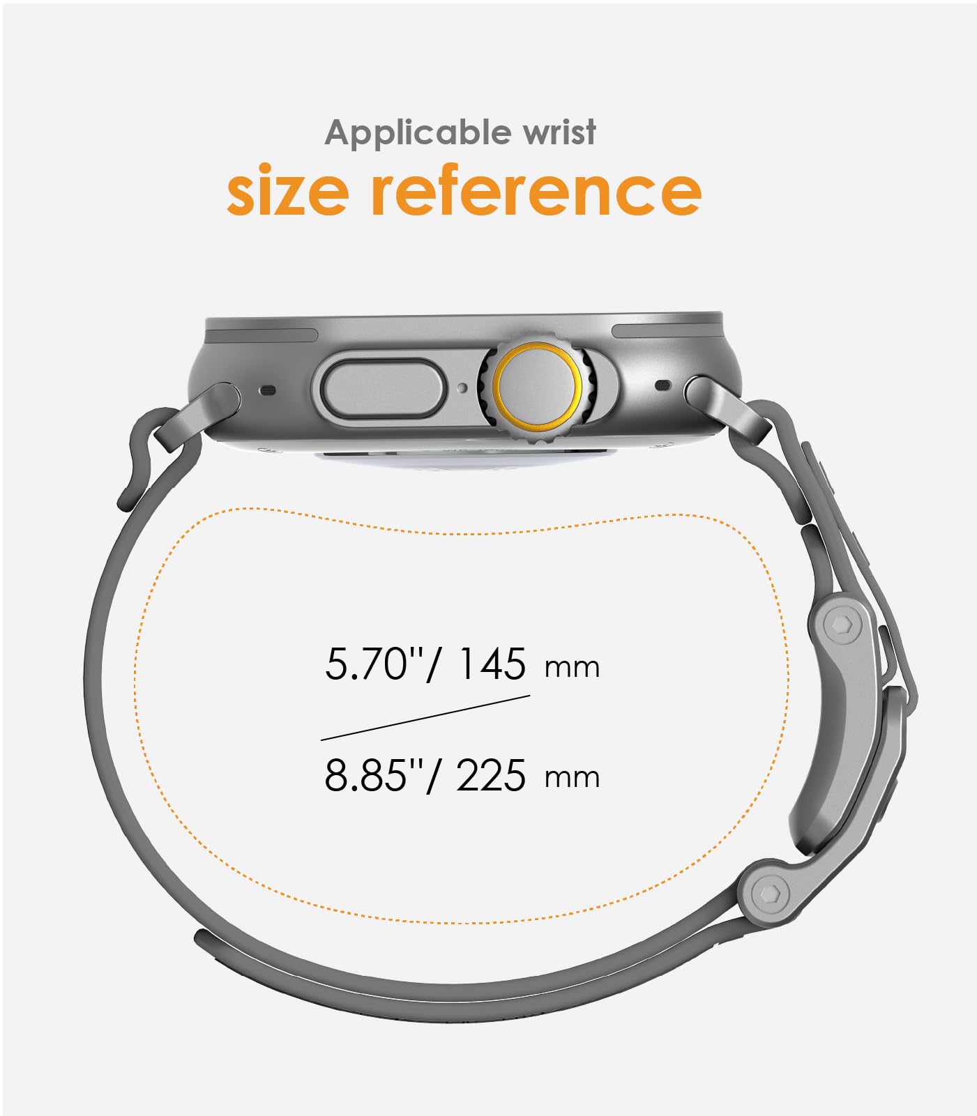 Aulumu A11 for Apple Watch Ultra 49mm Band for Men Mag Buckle Slim Band Designed | for Apple Watch Ultra 3/2/1 49mm, Series 11/10/9/8/SE2/7/6/SE/5/4[46mm/45mm/44mm] - Image 3