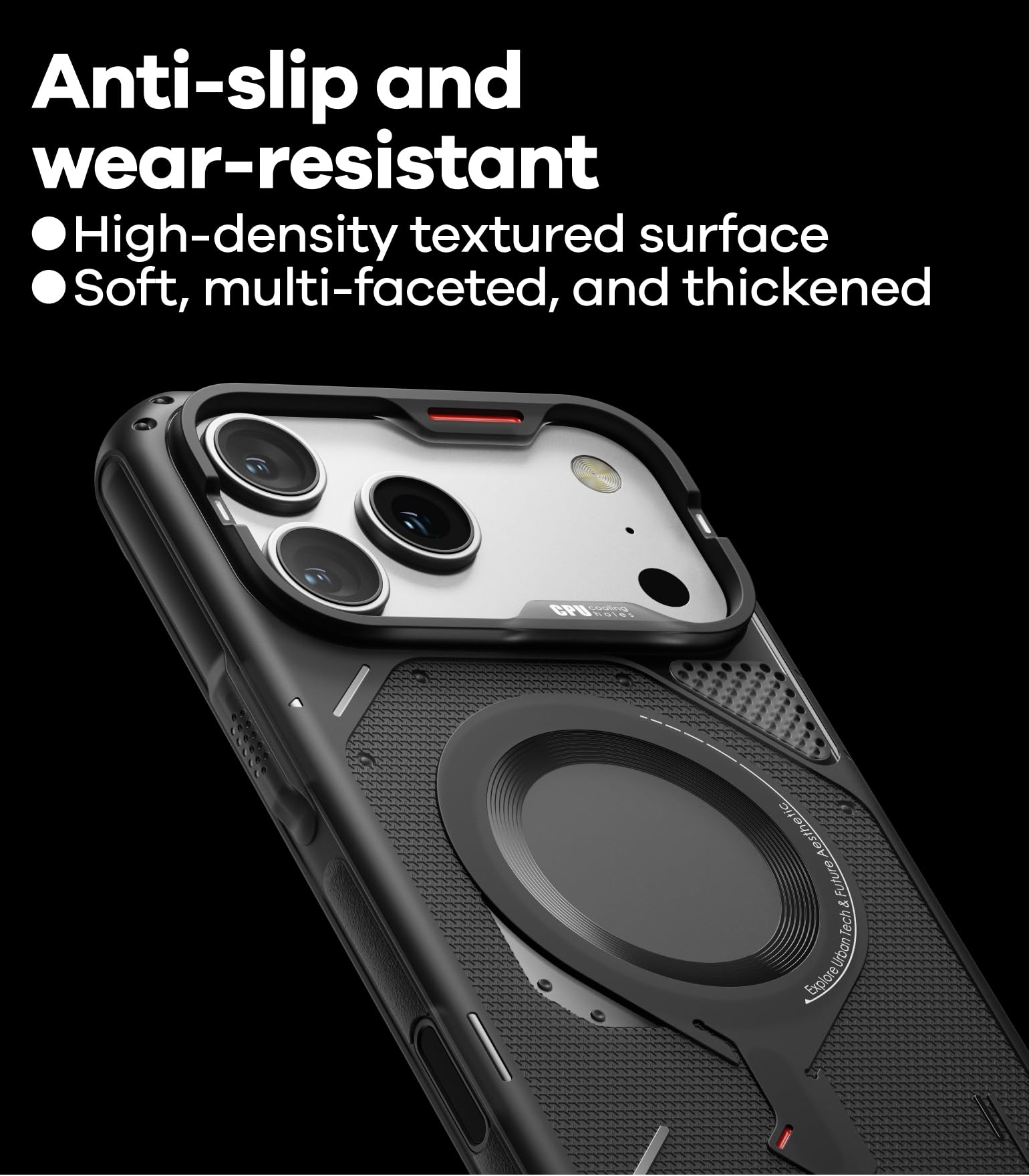 Aulumu A17 iPhone 17 Pro Case Military-Grade Outdoor Design+A01 Carbon Fibre Case with Apple Watch Ultra Band 49MM,Includes (A17) Black + (A01) Orange - Image 6