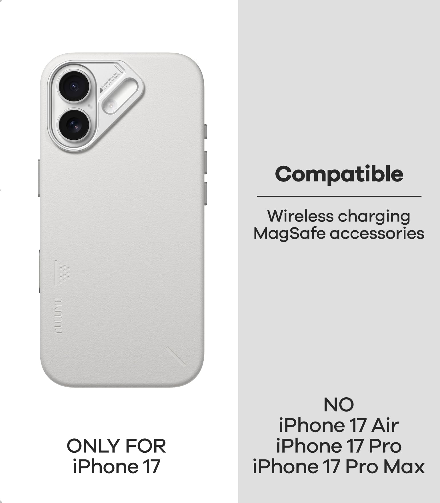 Aulumu A17 Vegan Leather iPhone 17 Case+A01 Carbon Fibre Case with Apple Watch Ultra Band 49MM,Includes (A17) White + (A01) Orange - Image 4