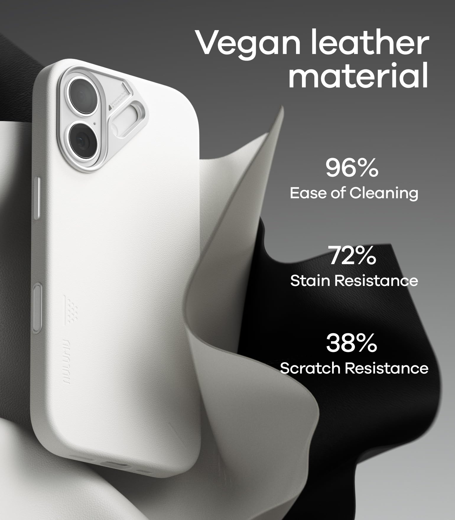 Aulumu A17 Vegan Leather iPhone 17 Case+A01 Carbon Fibre Case with Apple Watch Ultra Band 49MM,Includes (A17) White + (A01) Orange - Image 6