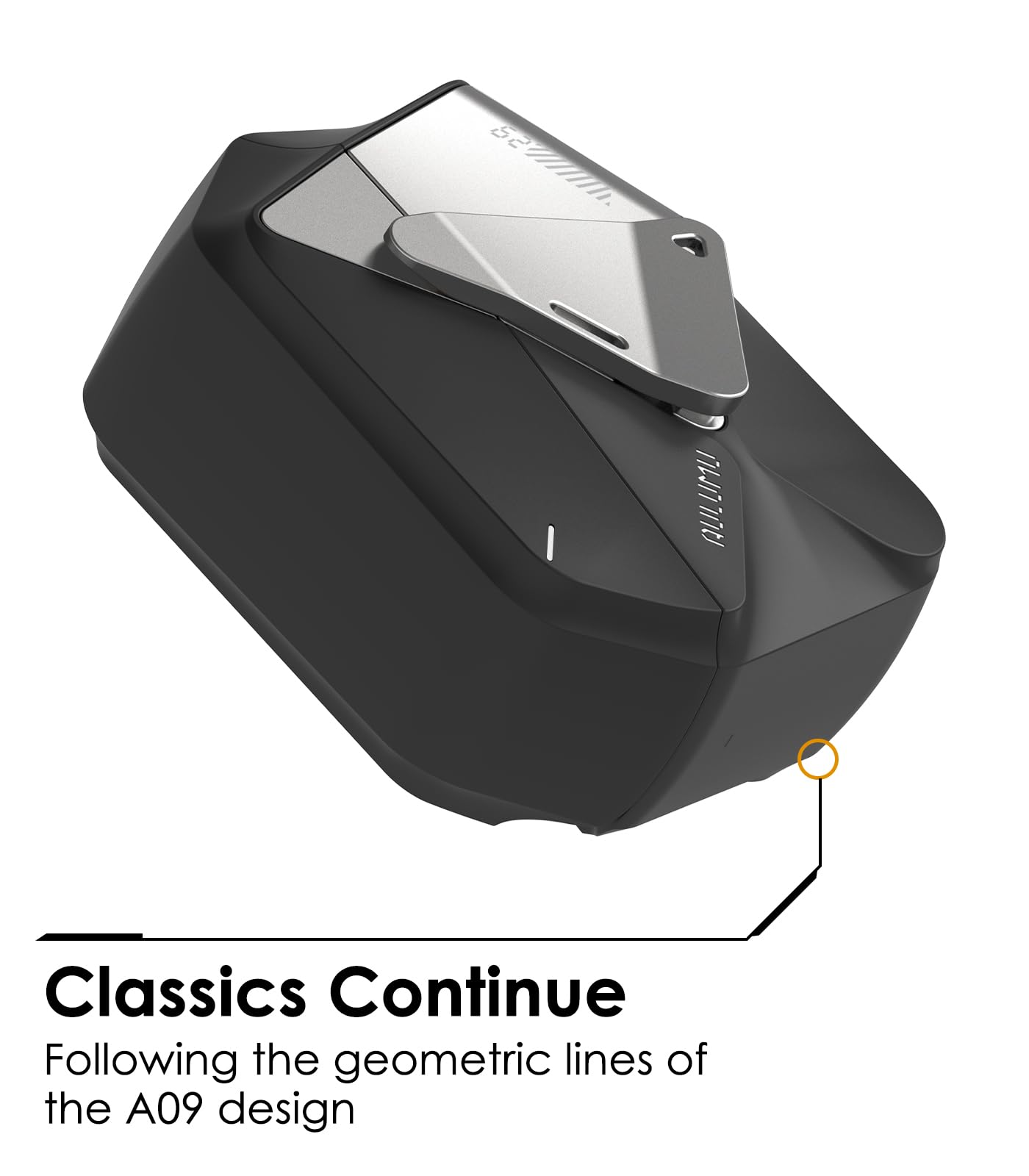 Aulumu A29 Geometric AirPods 4 Case with Lock | Protective Cover with Nylon Buckle | Alloy Armour | Compatible with Apple AirPods 4th (2024) - Black - Image 6