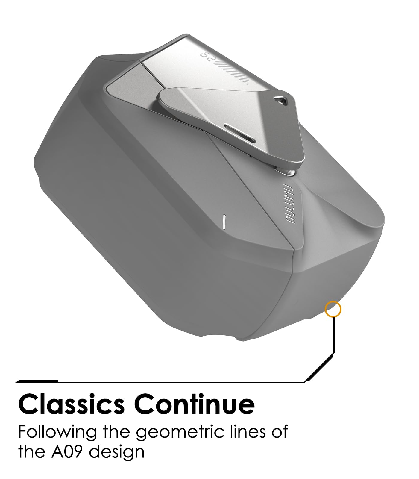 Aulumu A29 Geometric AirPods 4 Case with Lock | Protective Cover with Nylon Buckle | Alloy Armour | Compatible with Apple AirPods 4th (2024) - Grey - Image 5