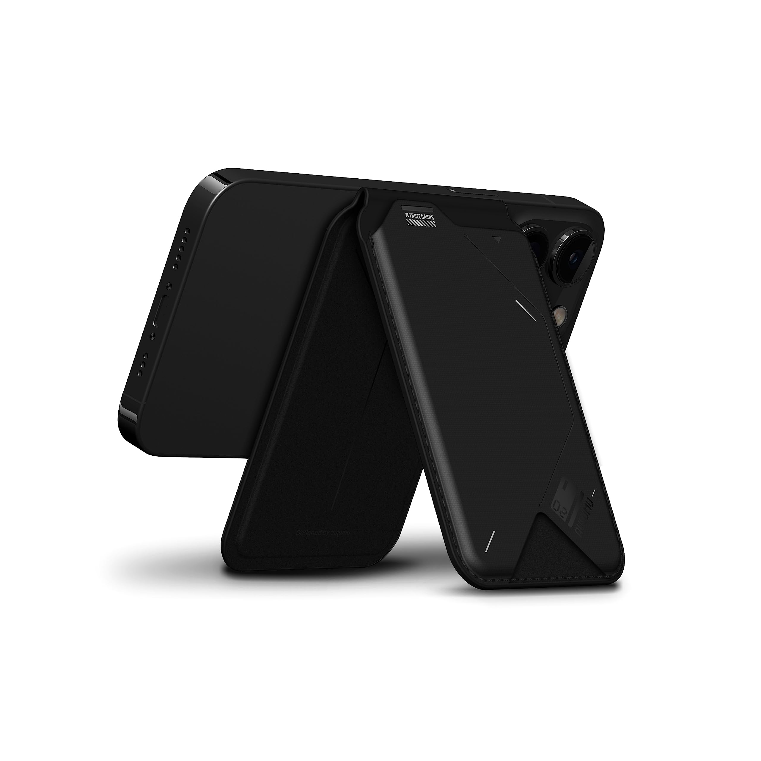 Aulumu G02 V2 Magnetic Wallet &Stand+A01 Titanium Case with Apple Watch Ultra Band 49MM[Black] Business Accessory Set - Image 6