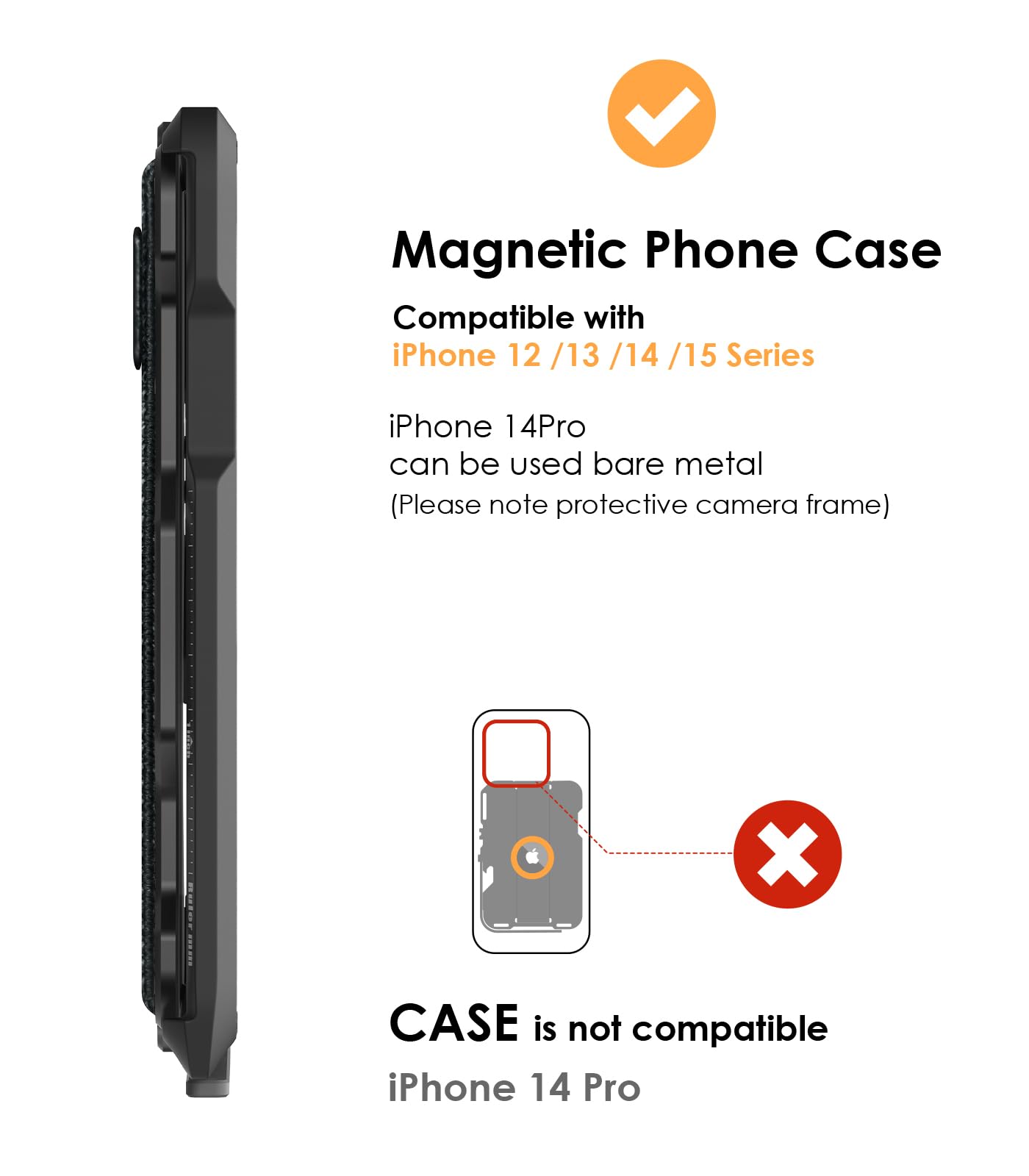 Aulumu G03 Transparently Magnetic Wallet Card Holder | Magnetic Wallet Compatible with MagSafe | Multi Function - Mobile Phone Stand/Grip | Bottle Opener | RFID Shielding Card - Translucent Grey - Image 3